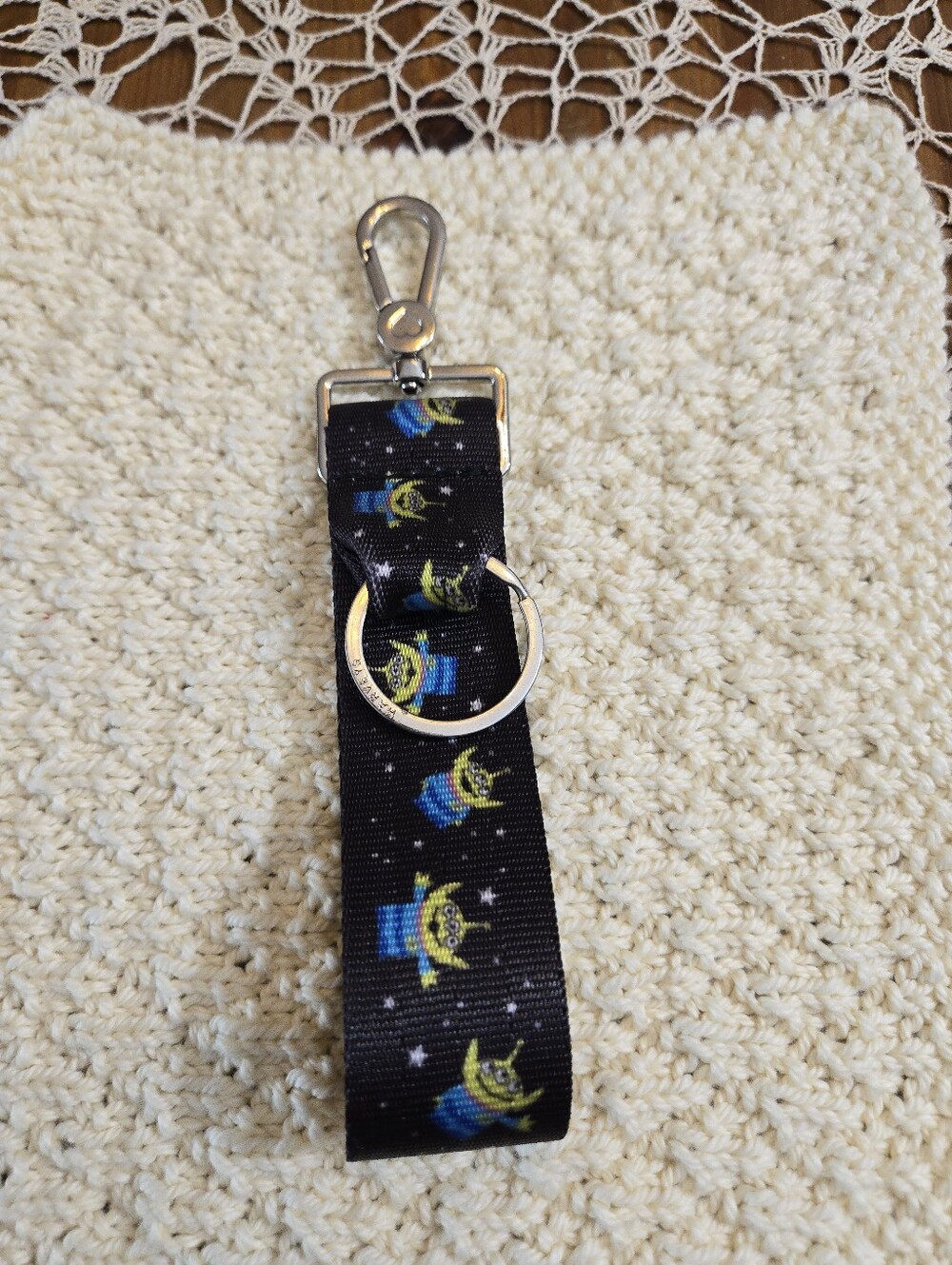 Harvey's X Toy Story Alien Print CNC Key Ring Purse Charm